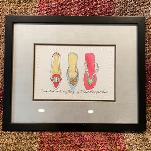 “I Can Deal with Anything… if I Have the Right Shoes” Framed Art